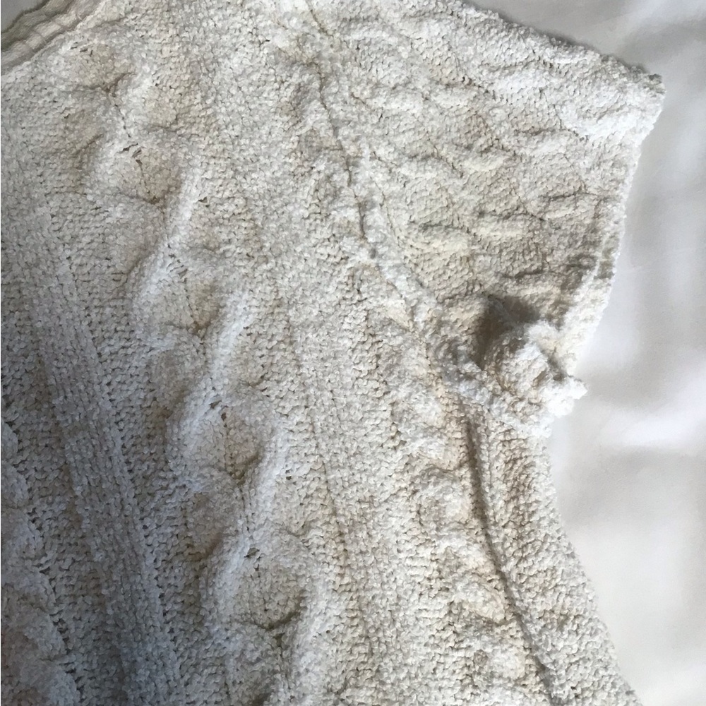 Free People White Cable Knit Sweater - Picture 7 of 9